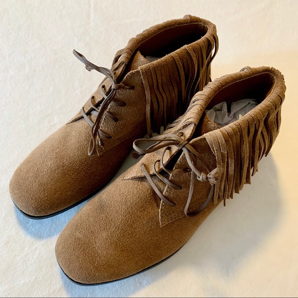 NewbarK Shoes - NewbarK handmade “Jamie” brown fringe booties